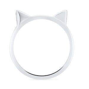Sterling Silver Cat Ears Ring